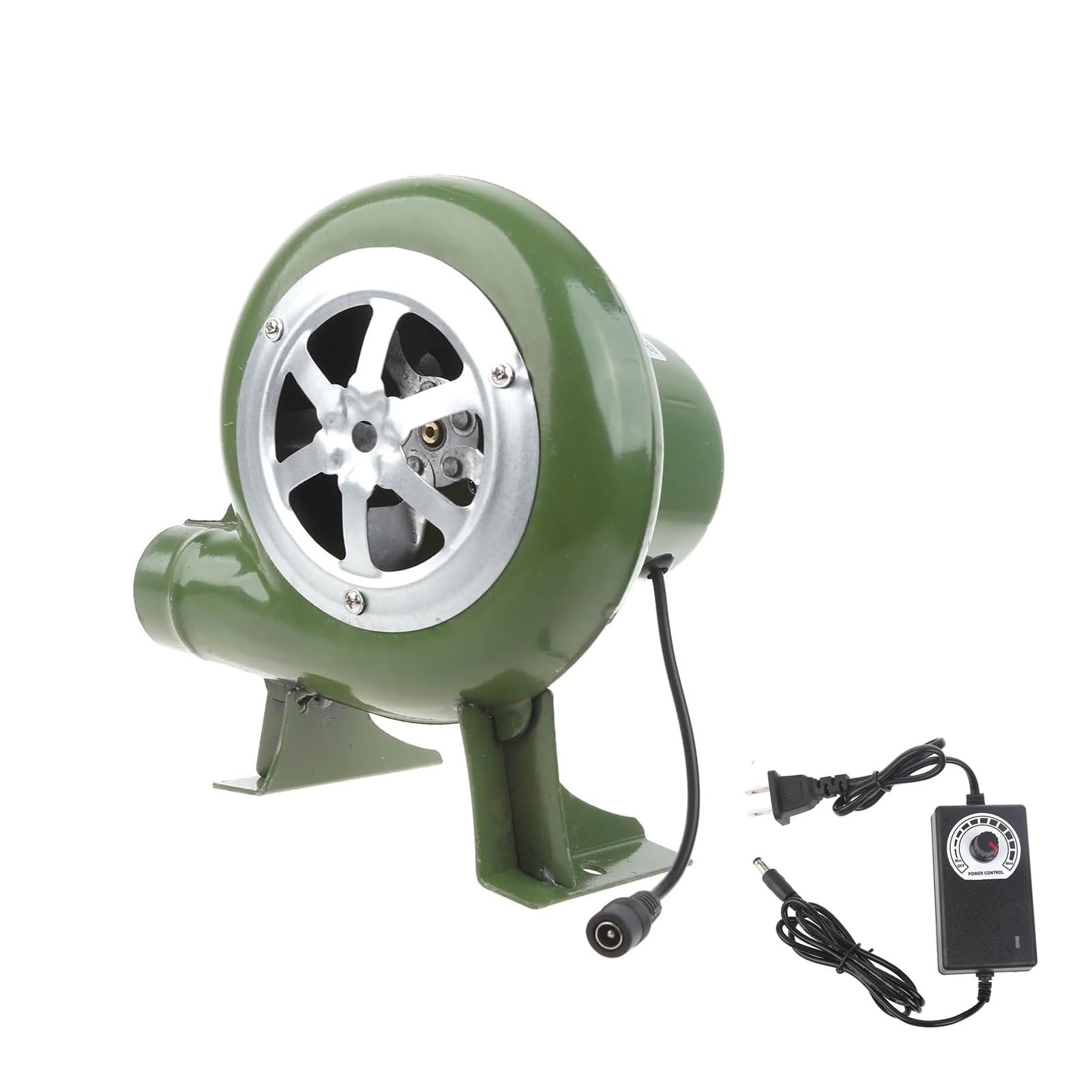 Odśrodkowa dmuchawa do grilla 220 V – mini wentylator z regulatorem prędkości obrotowej, dmuchawa, zmienna prędkość obrotowa, do kuźni i grilla, miech (60 W)