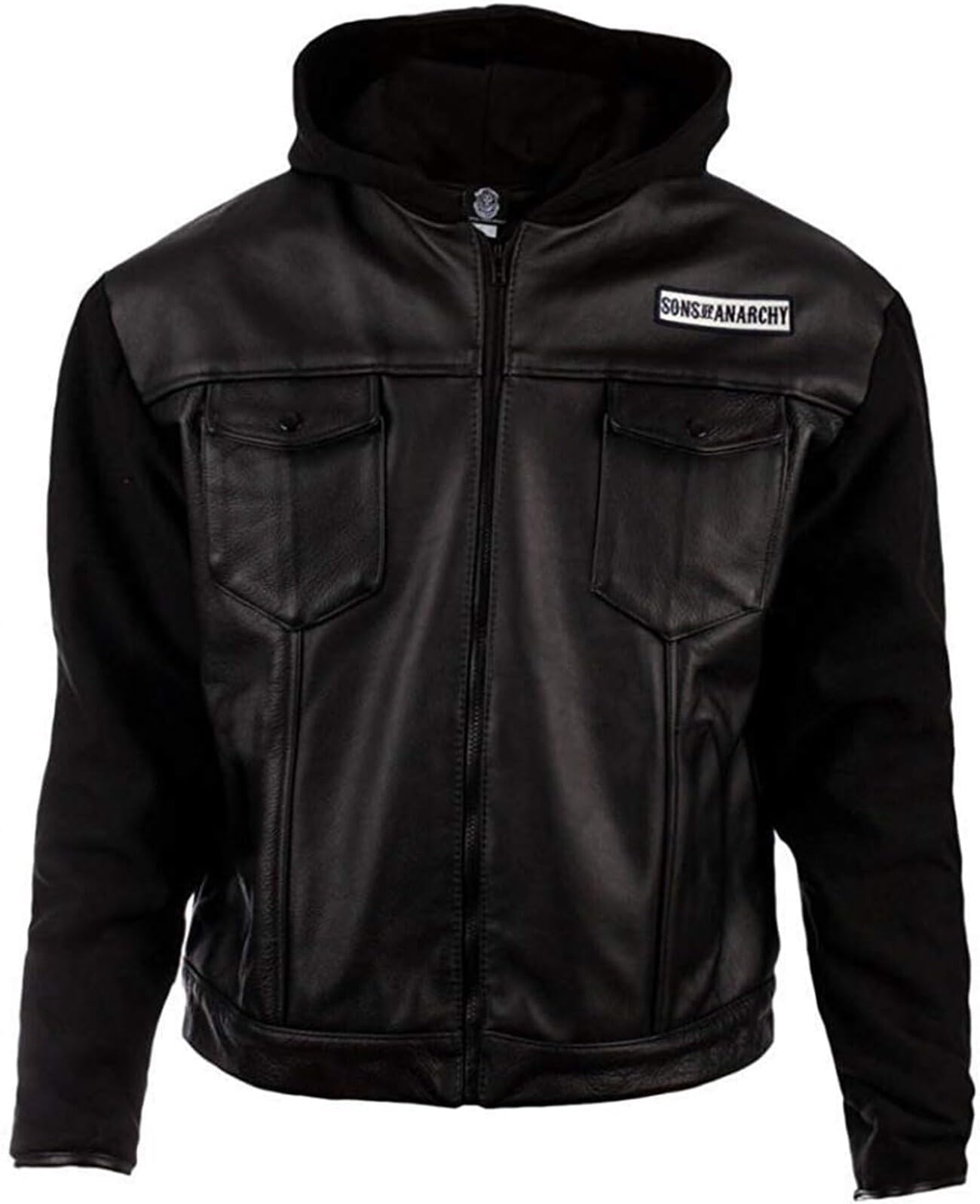 Chaleco de piel sintética para motociclista para hombre
