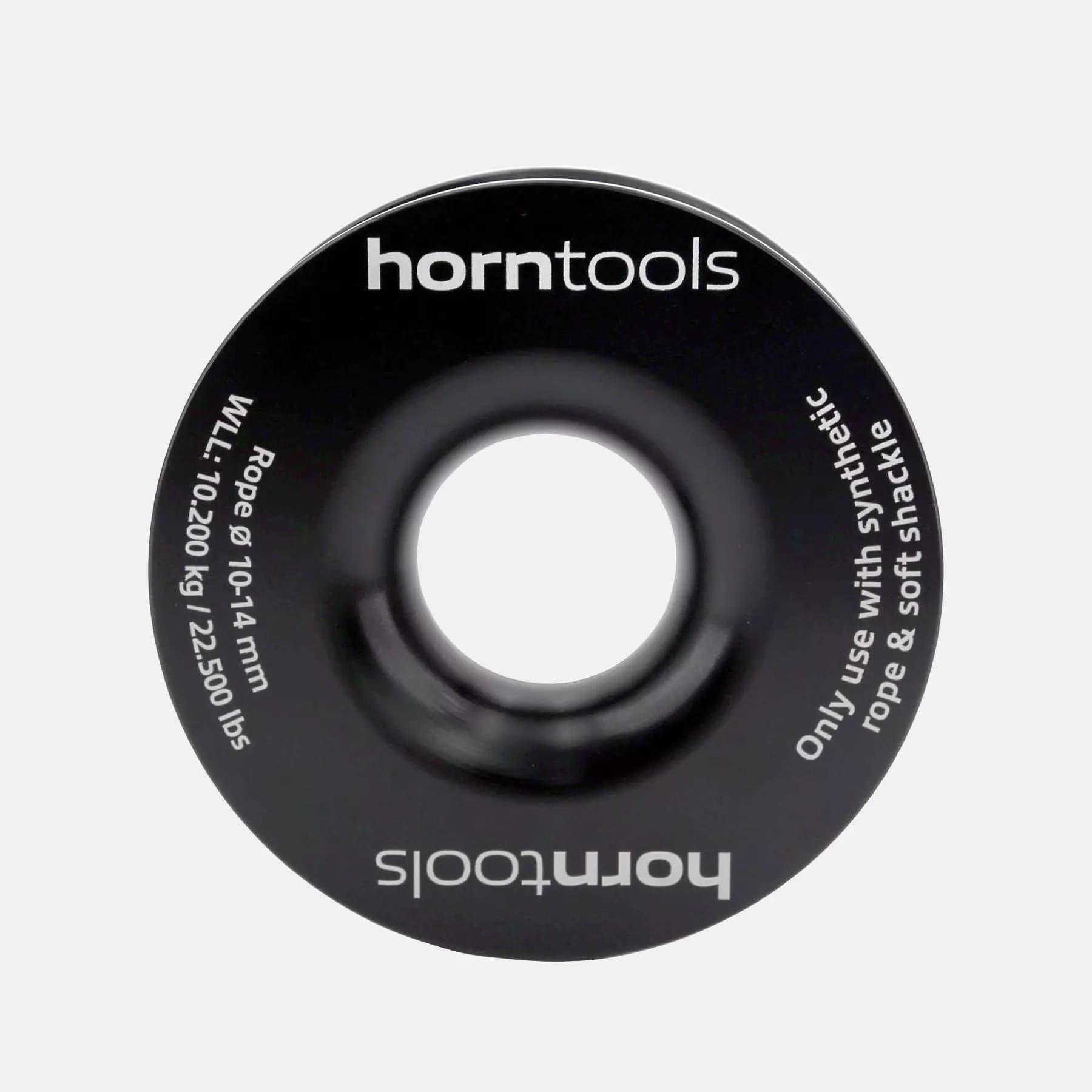Horntools Seilwindenzubehör, Umlenkrolle rund, Nutzlast 10,2 Tonnen, aus Aluminium, Snatch Block, Seilrolle für Offroad, Bergung, Lastenzug, Forst