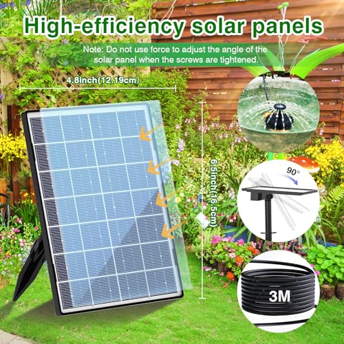 AISITIN-Fuente-Solar-DIY-45-W-Bomba-de-Agua-Solar-Panel-de-Vidrio-con-4-Boquillas-para-Bano-de-Pajaros-Estanque-Fuente-Jardin-de-Agua-Pecera