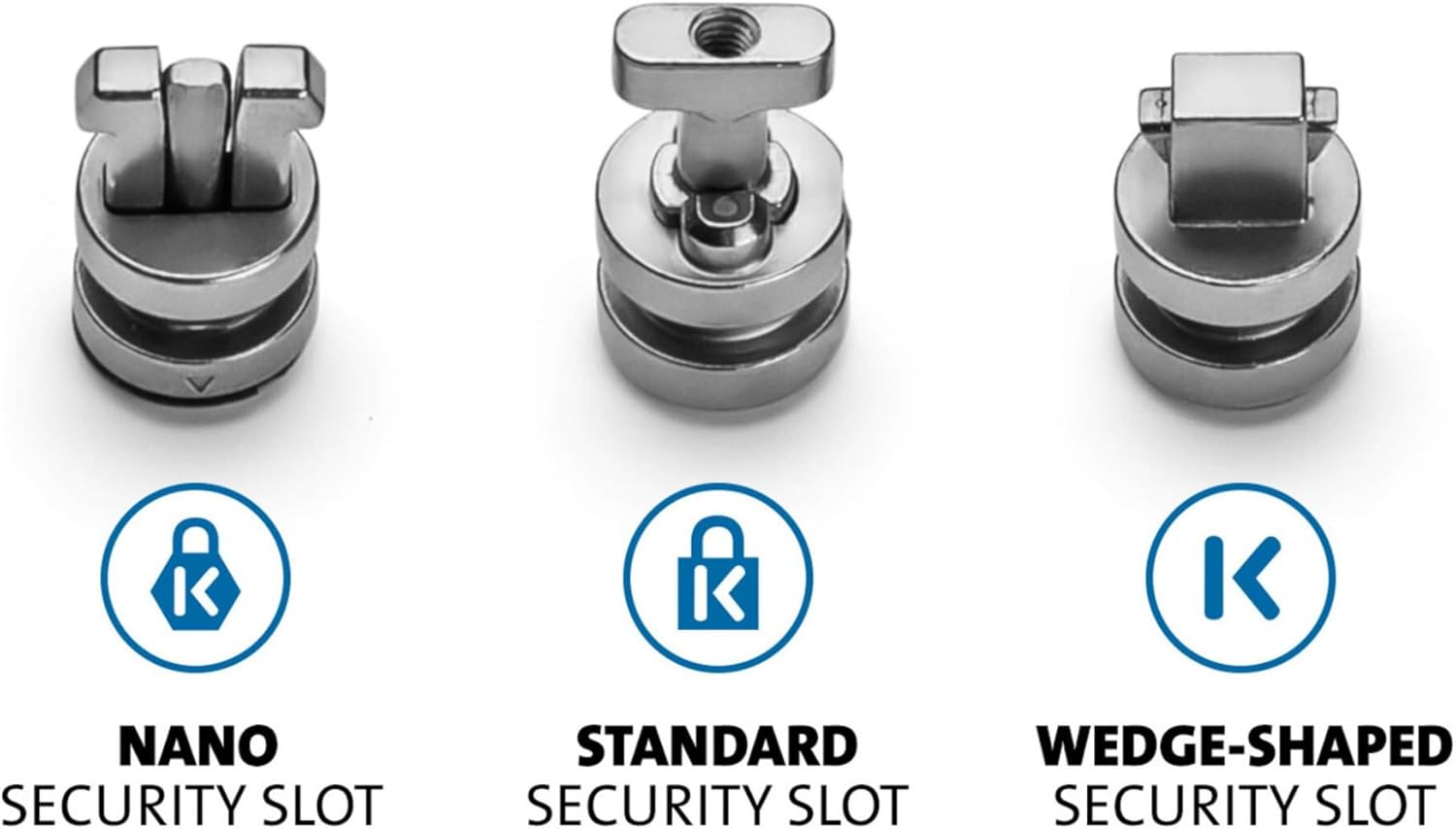 Kensington ClickSafe 3-in-1 Anchor Pack for T-Bar,Wedge,Nano Slots, K68001WW