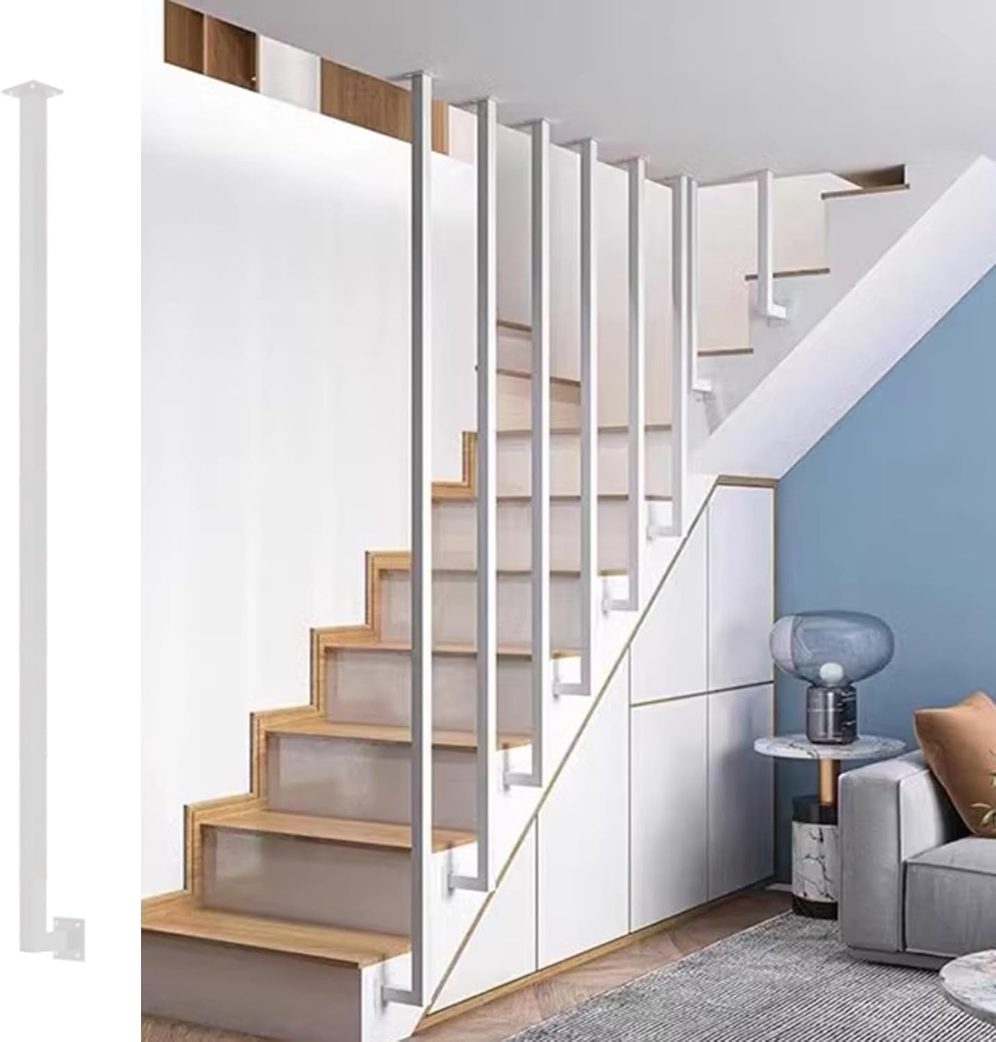 Poteaux de rampe d'escalier pour supprimer le vide des marches hautes en fer