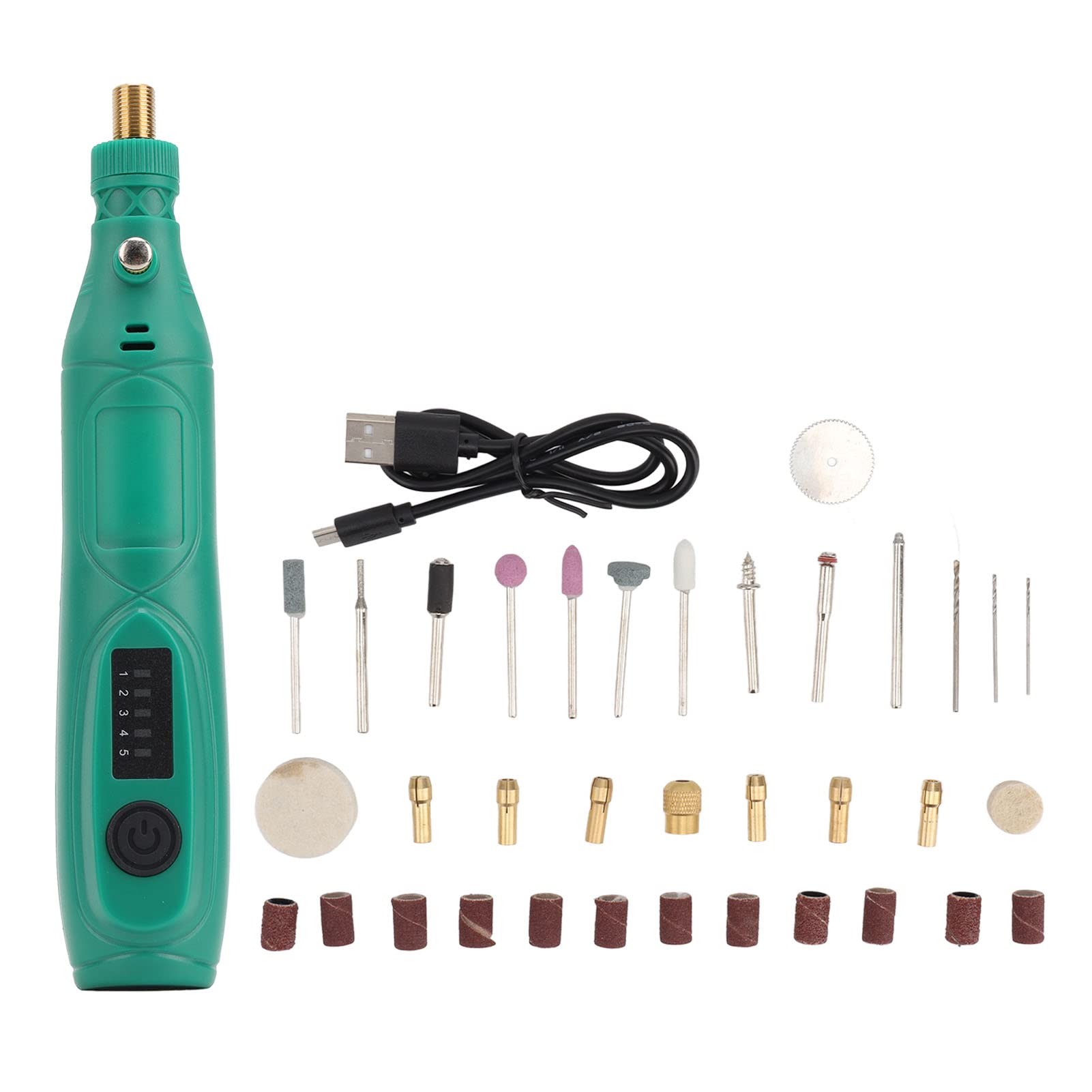 Kit di utensili rotanti senza fili da 3,7 V Mini smerigliatrice elettrica a velocità variabile per la lucidatura dell'incisione