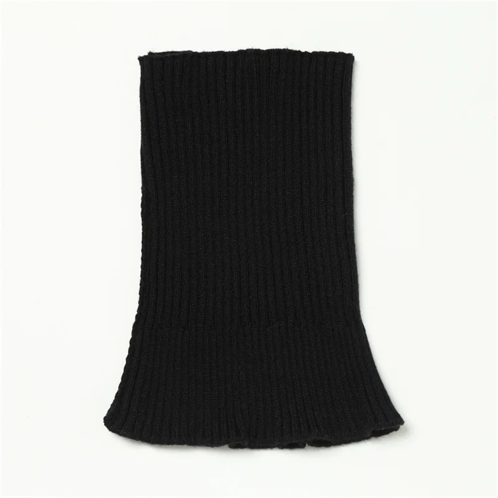 Bufanda de punto cálido para mujer, cuello alto, cuello falso, desmontable, bufanda cálida para invierno, resistente al viento, bufanda con volantes