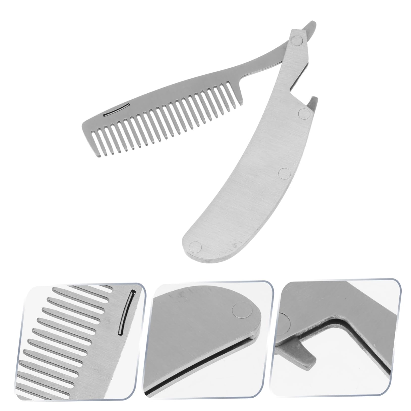 4pezzi Pettine Foldable Inossidabile Per Styling Mini Pettine Portatile Antistatico e Multifunzionale Strumento Per Acconciature e Massaggi Per
