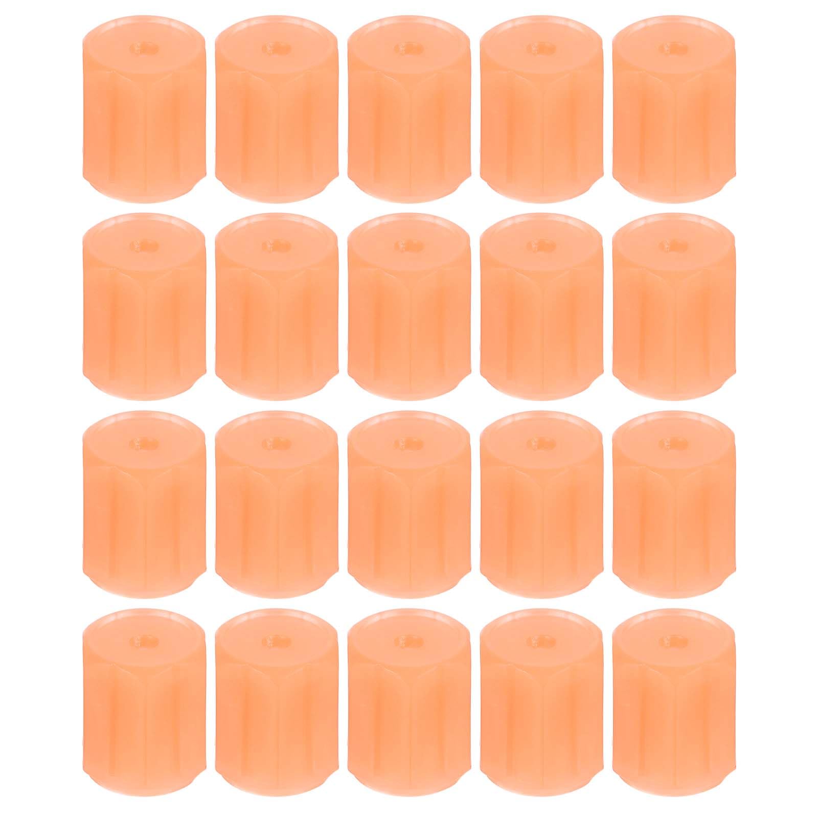 PATIKIL 20 PCS Tire Valve Stem Caps, 8MM Car Wheel Valve Cap Universal Air Valve Cover Vehicle Exterior Accessories for Car Bike Motorcycle Truck, Orange