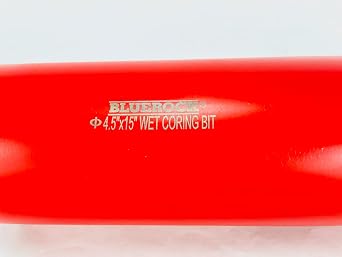 BLUEROCK 4.5 inch Pro Series Diamond Wet Core Drill Bit for Concrete, Rebar, Brick, Block, Masonry & Asphalt, 1-1/4 Thread