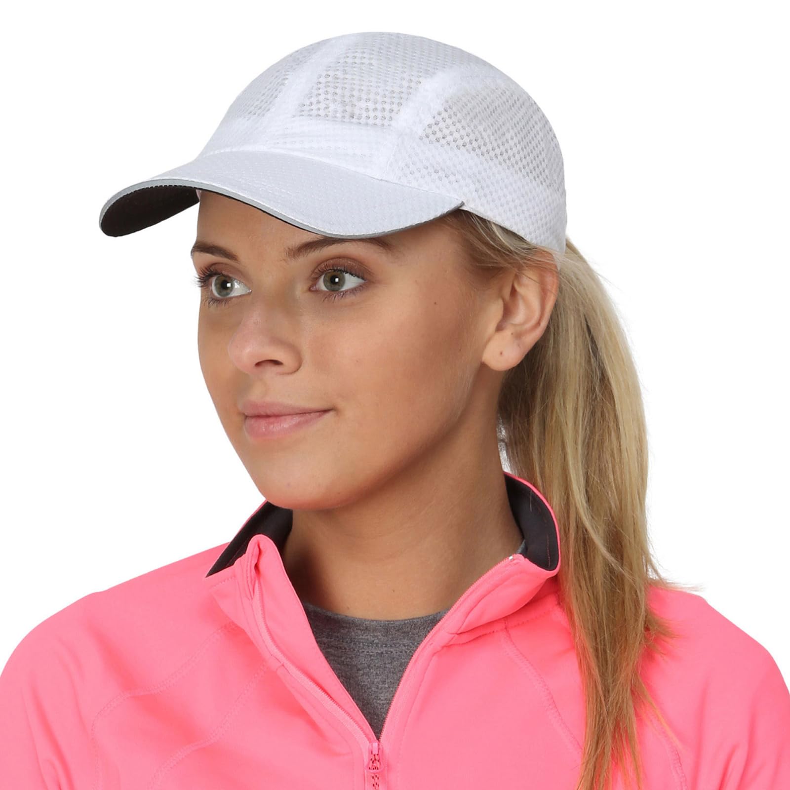 TrailHeads Race Day Casquette de Running Haute Performance pour Femme, Maille légère à séchage Rapide avec Bord réfléchissant