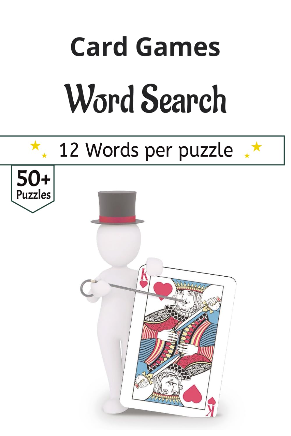Card Games Word Search: 50+ Card Game-Themed Word Searches | Compact 6x9 Size