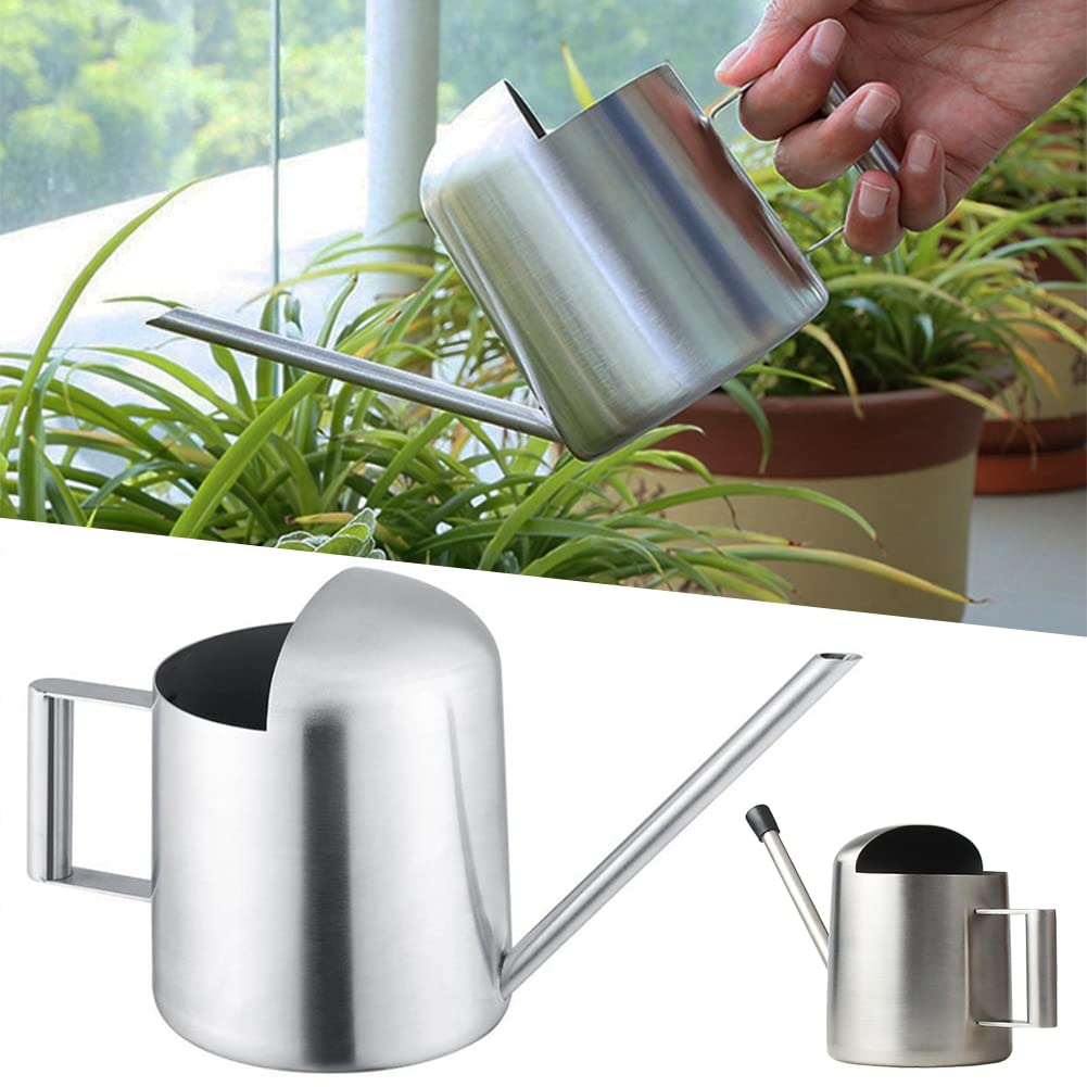 Gießkanne aus Metall, Mini-Gießkanne aus Edelstahl for Zuhause, drinnen und draußen, Büro, Pflanzen, Topfbewässerung, 300 ml/10,1 oz