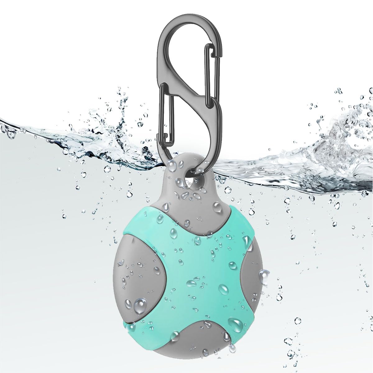 KACA IPX8 Waterproof Silicone Case Compatible with Apple AirTag - Full Protection, Keychain Included, Waterproof, Premium Food Grade Silicone, Scratch-Free, Safe for Kids and Pets [Green & Grey] (B0CBXDBRMD) Amazon Price History, Amazon Price Tracker
