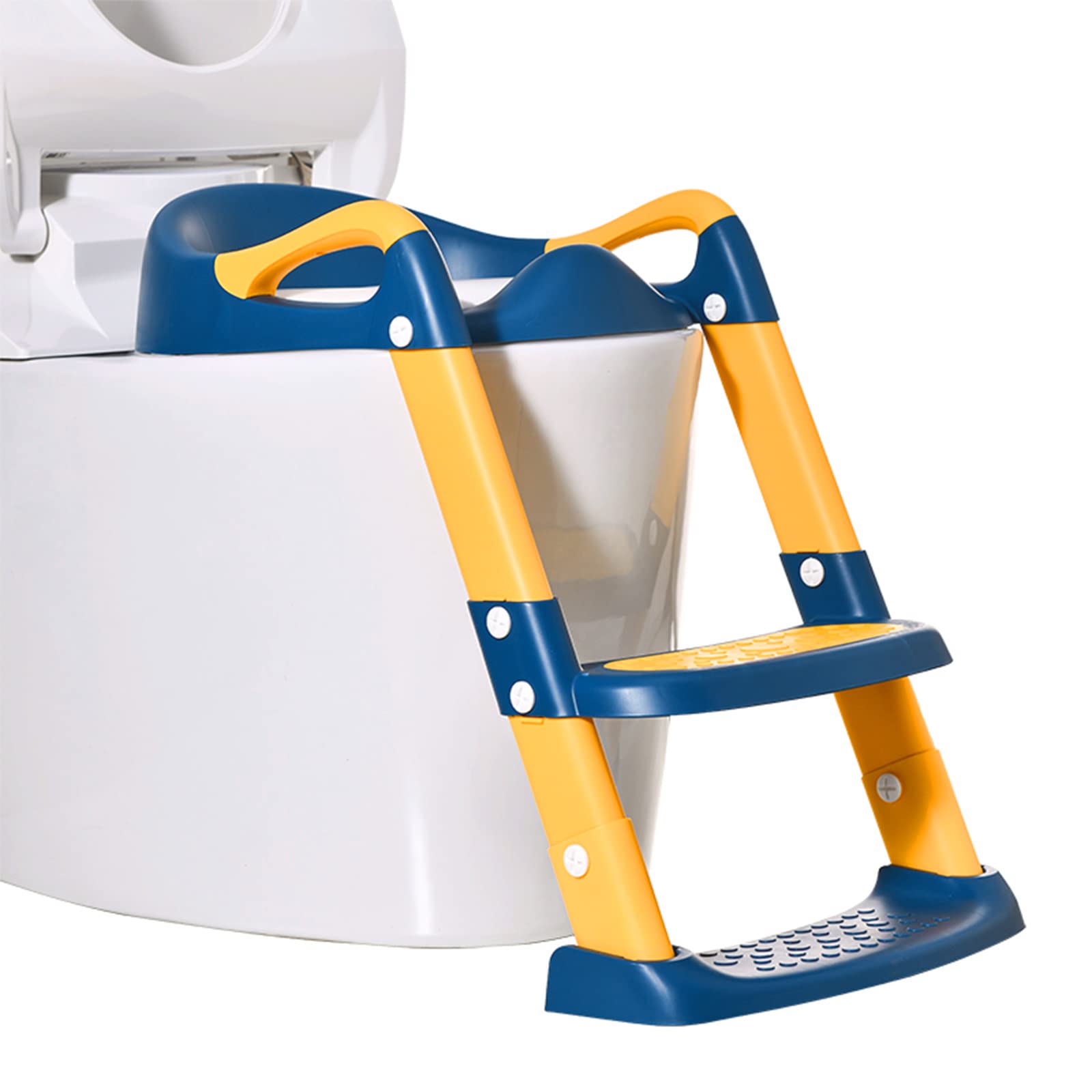 Buy Potty Training Toilet Seat with Step Stool Ladder PU Padded