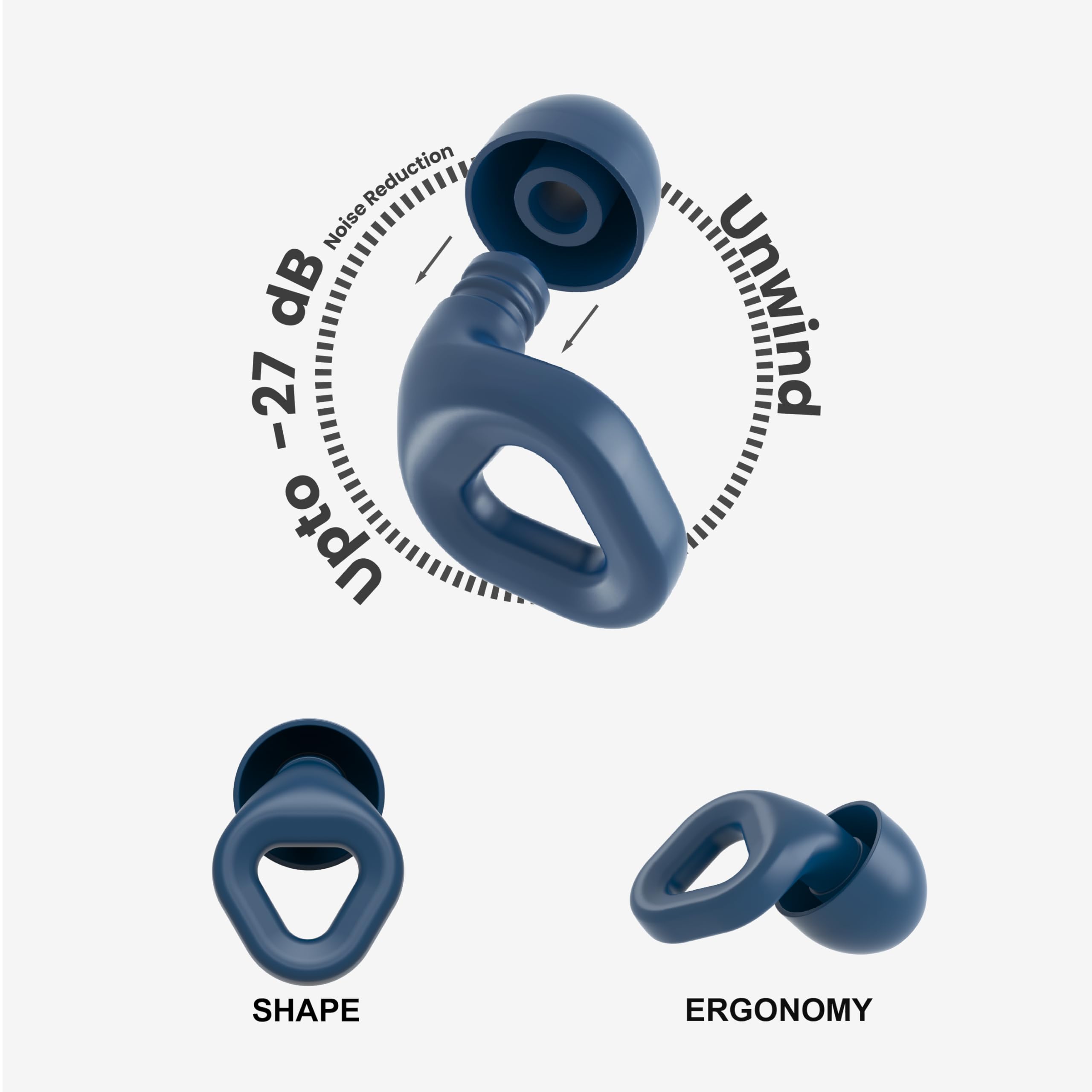 Zenz Unwind Tapones para los oídos para reducción de ruido, tapones de silicona reutilizables ultra cómodos para dormir, concentrarse, estudiar, trabajo, viajes, yoga, 8 pares de almohadillas en XS/S