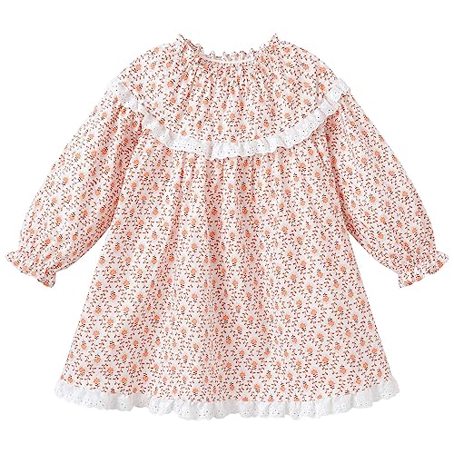 pureborn Baby Toddler Girl Dress Short and Long Sleeve Cotton Pla...