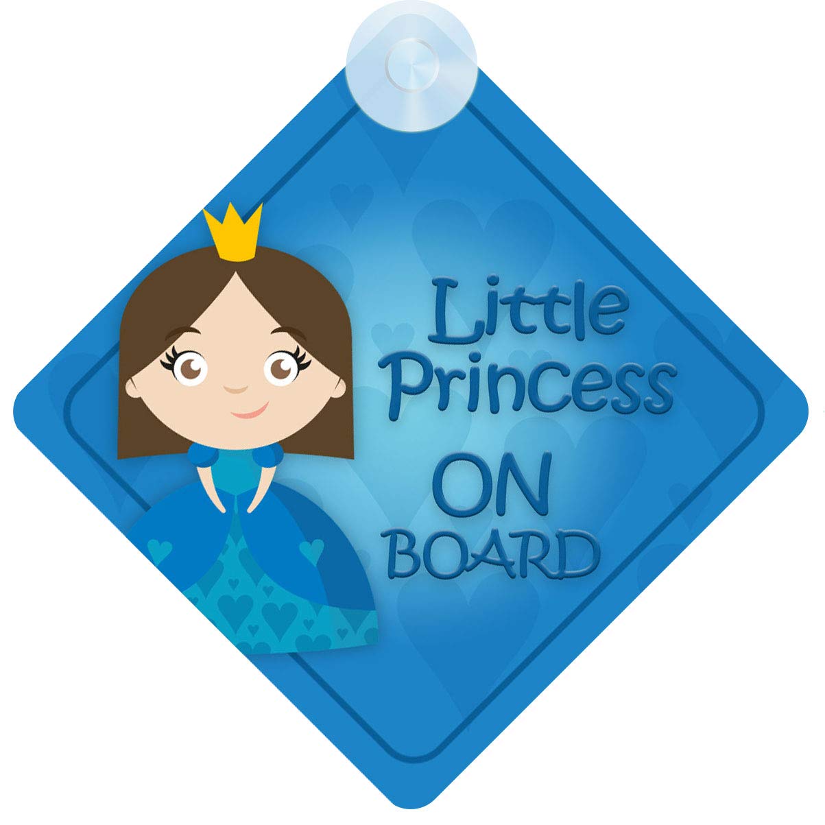 Qg Ltd Girls Little Princess On Board Car Sign For Children/Baby Non Personalised Character Theme Lp014