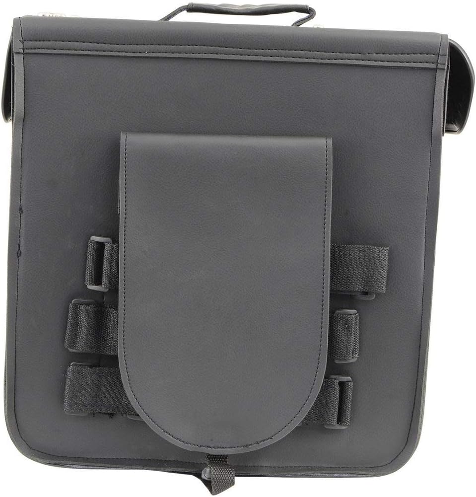 Milwaukee Leather SH582 Medium Black ‘Studded’ PVC Sissy Bar Motorcycle Bag - Medium