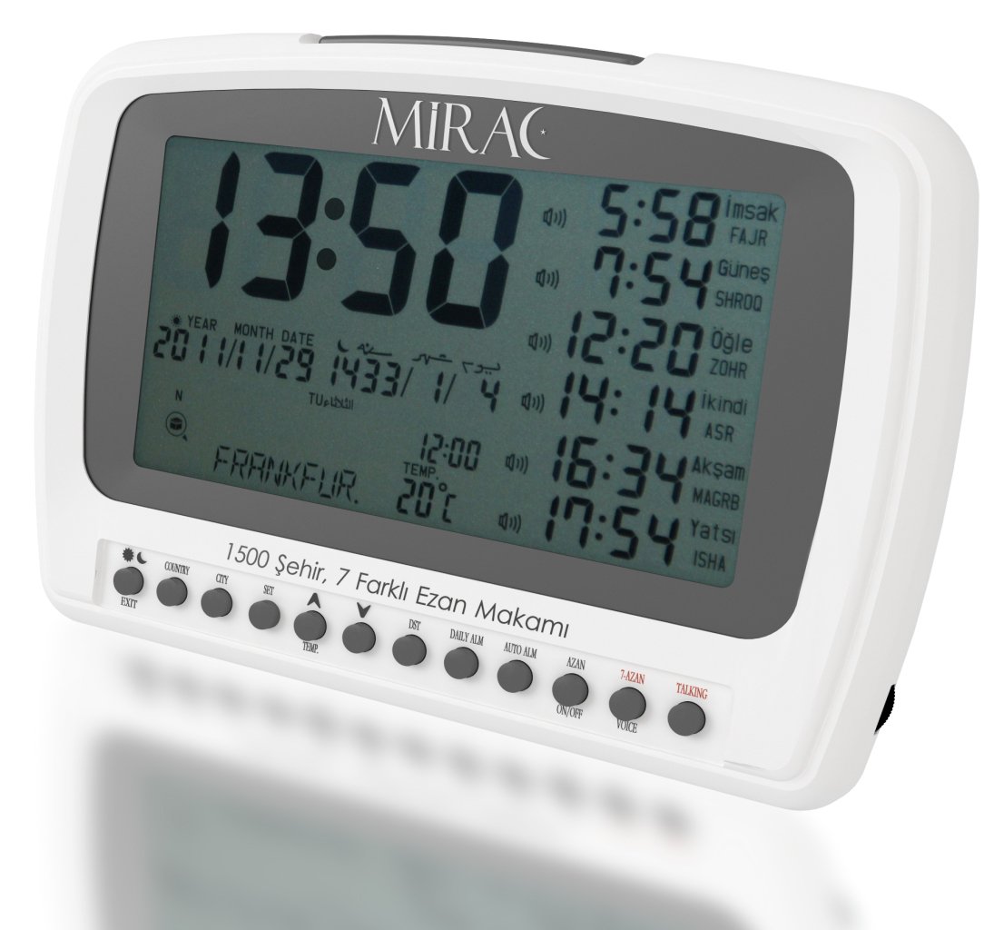 MIRAC AZAN Tischuhr - 2000 Städte