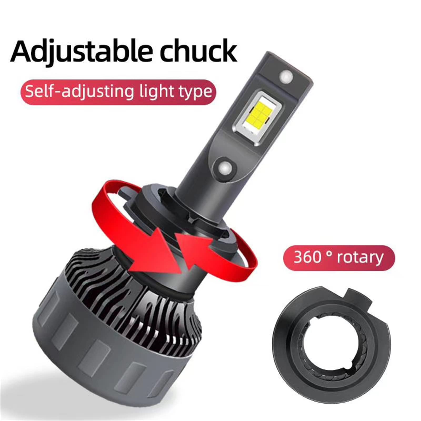 Bombillas LED Para Faros Delanteros, 100 W 30000 Lm, Luz LED Para Coche, Bombillas Para Faros Delanteros Canbus, Lámpara Automática Para Automóviles, 12 V, 6000 K, IP68, Paquete De 2,H7