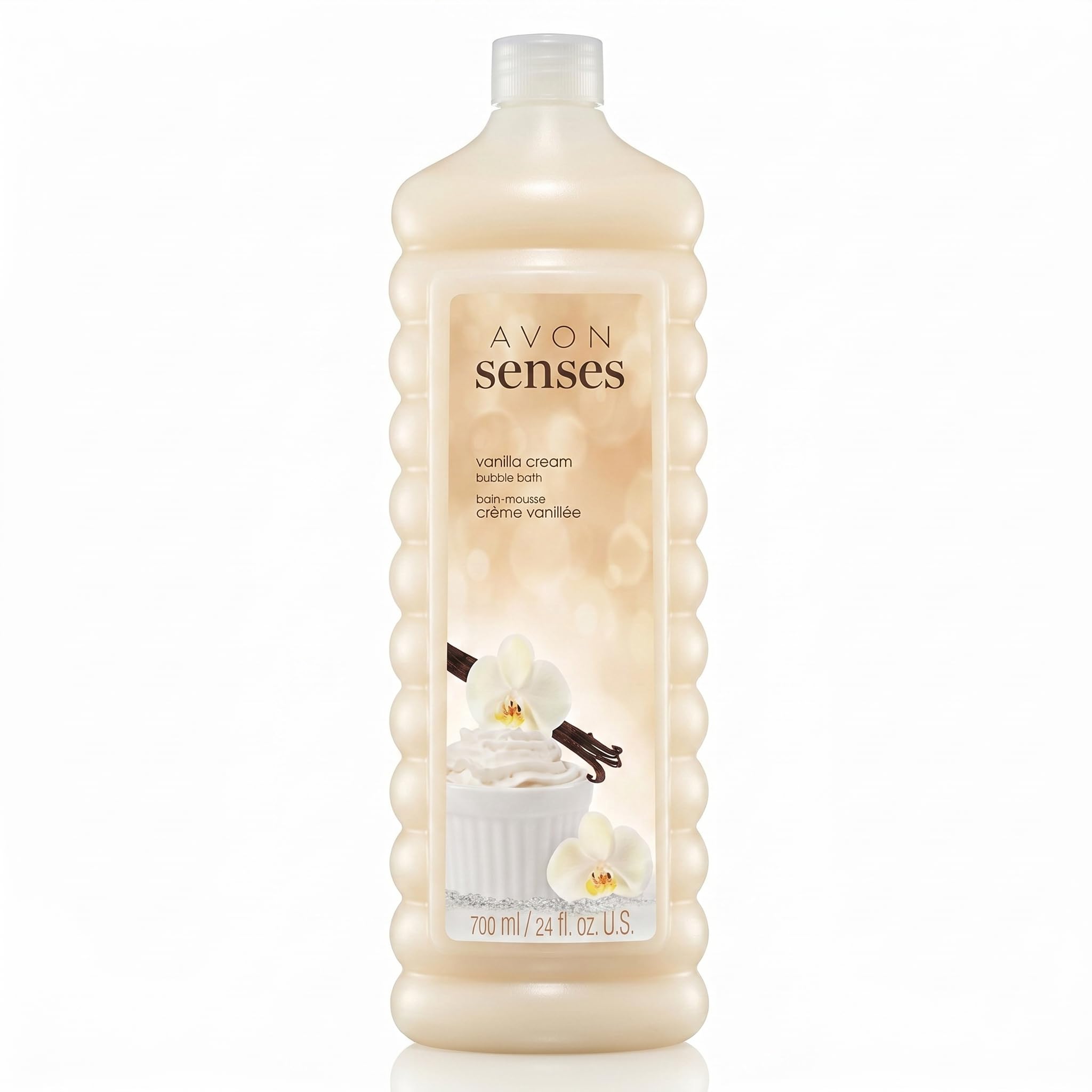 Avon Senses Vanilla Cream Bubble Bath for Women - 24 oz Vanilla 24 Fl Oz (Pack of 1)