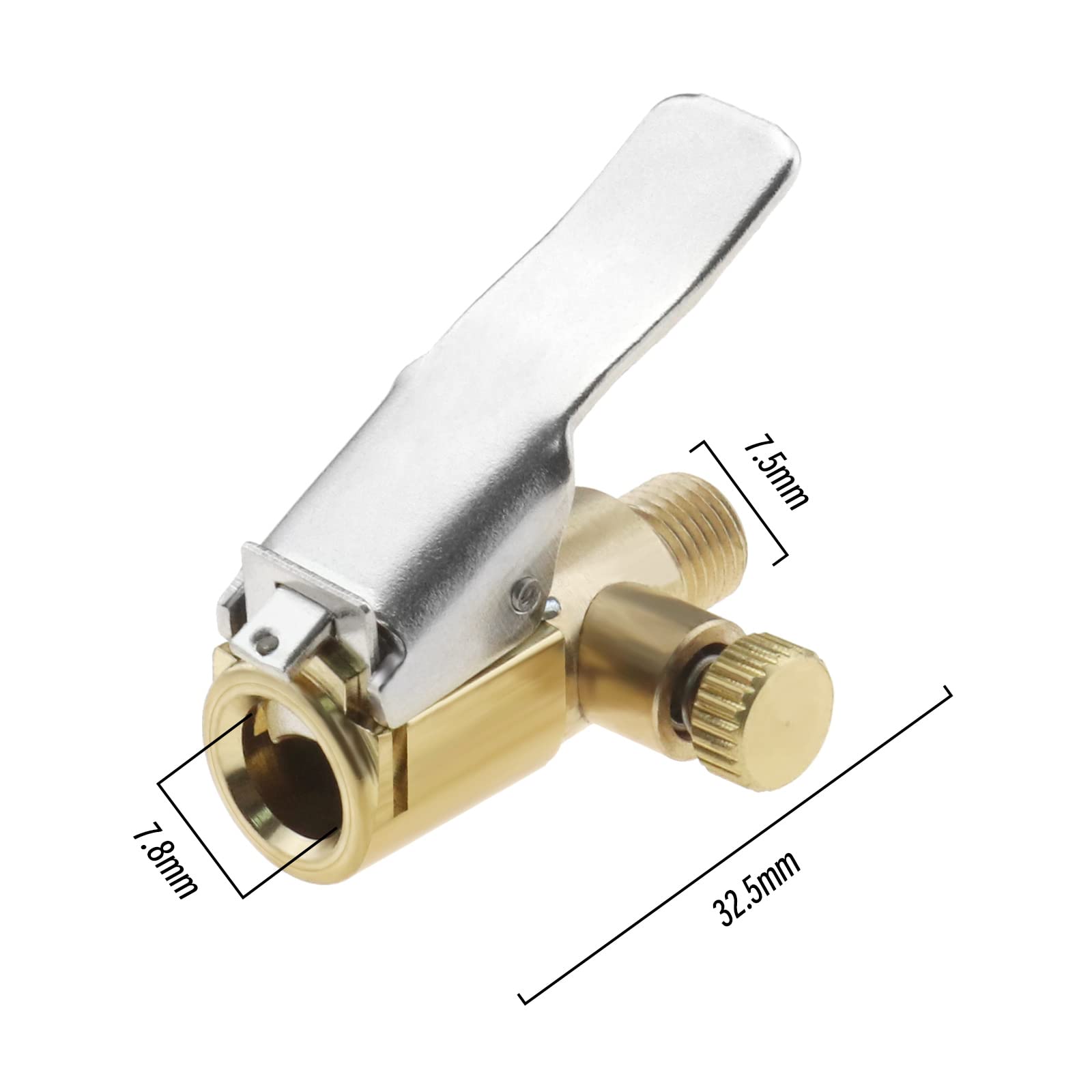 2 szt. adapter zaworu pompy do opon zamiennik dźwigni zaworu samochodowego wtyczka mosiężny zawór opony klips do pompy powietrza akcesoria do samochodów ciężarowych