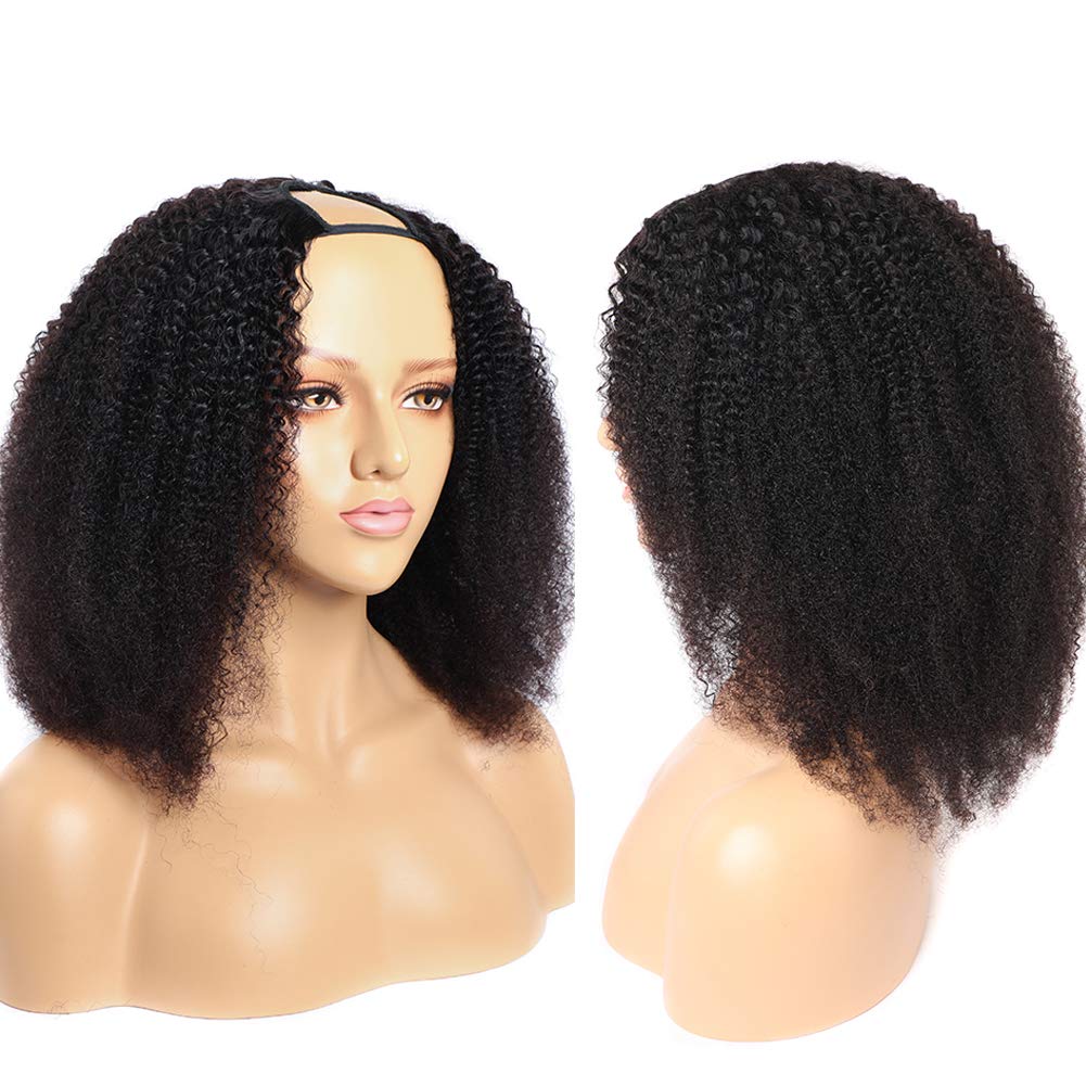Short Afro Kinky Curly Wigs for Black Women Upart Wig 2x4
