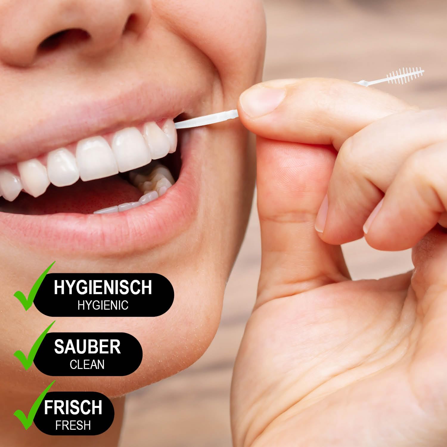 COM-FOUR® 120x Spazzola interdentale, spazzole interdentali con distributore, cure odontoiatriche in viaggio, spazzola per la pulizia dei denti (120 pezzi - in un distributore)