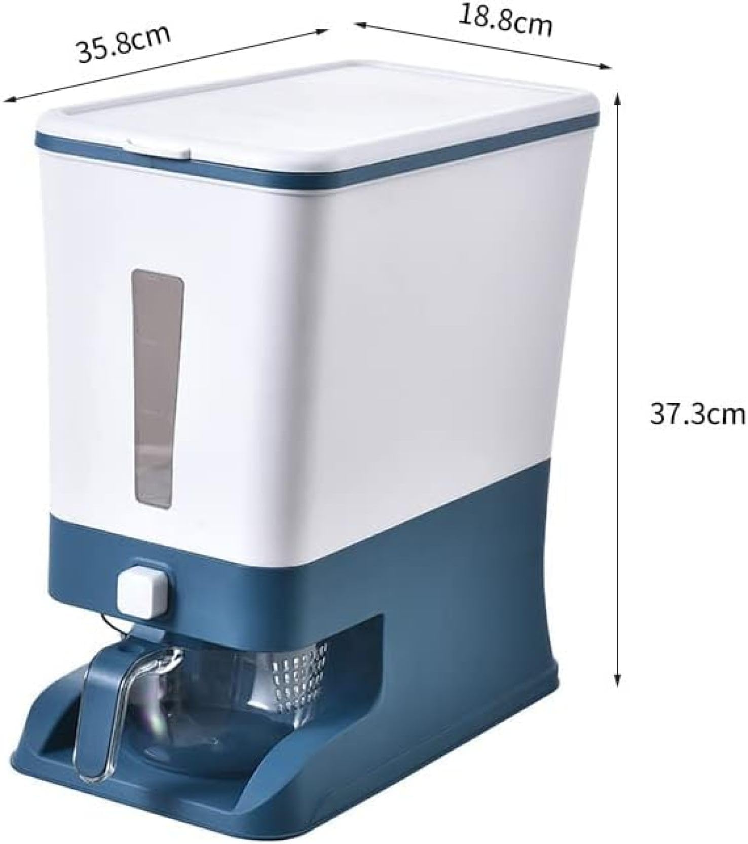 Stylish rice container, rice bucket, storage container, rice storage tank, food storage tank, rice storage container, rice box, large capacity 12kg, automatic measuring storage, storage container, me