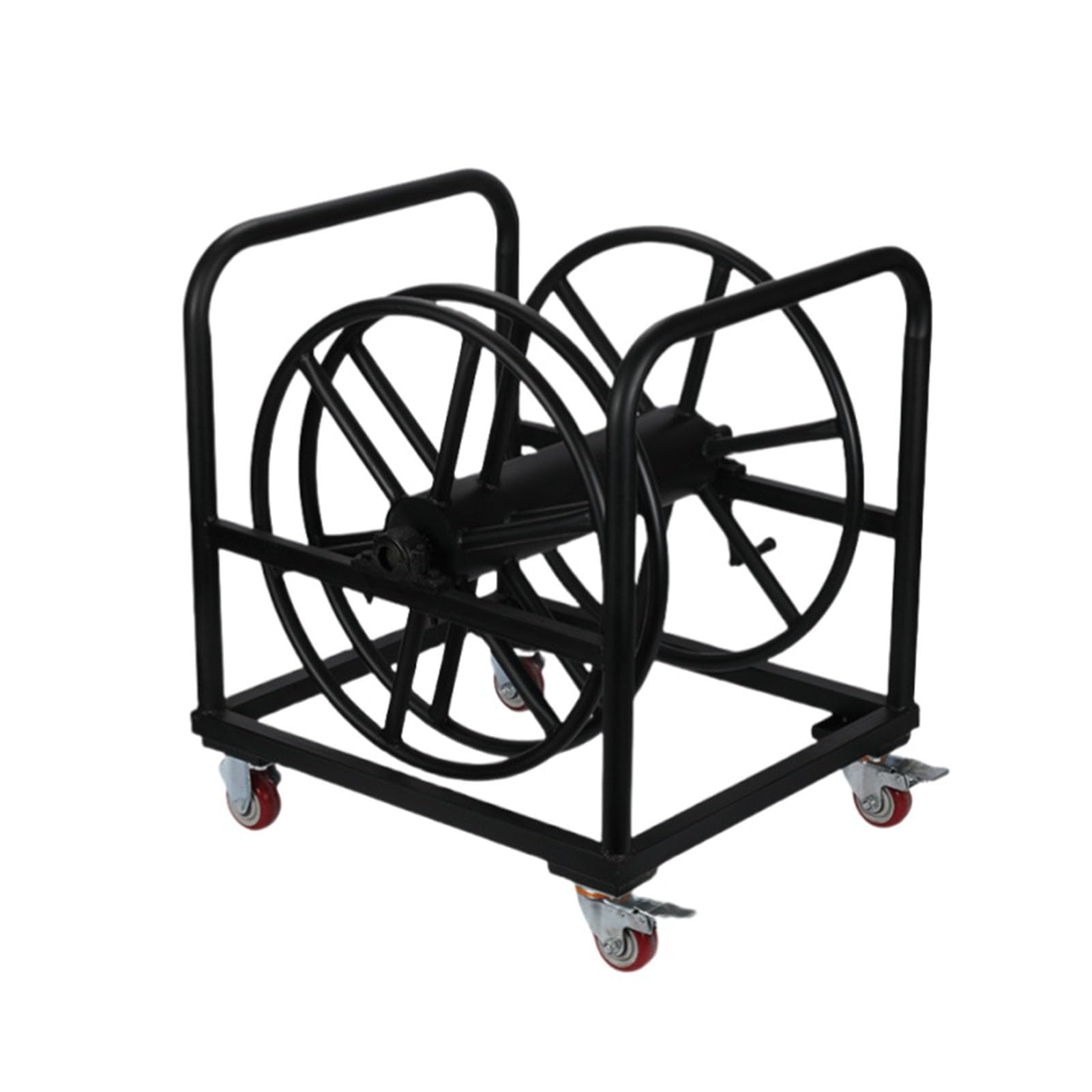 Estante de cable de acero industrial con dispensador de alambre para almacenamiento de manguera