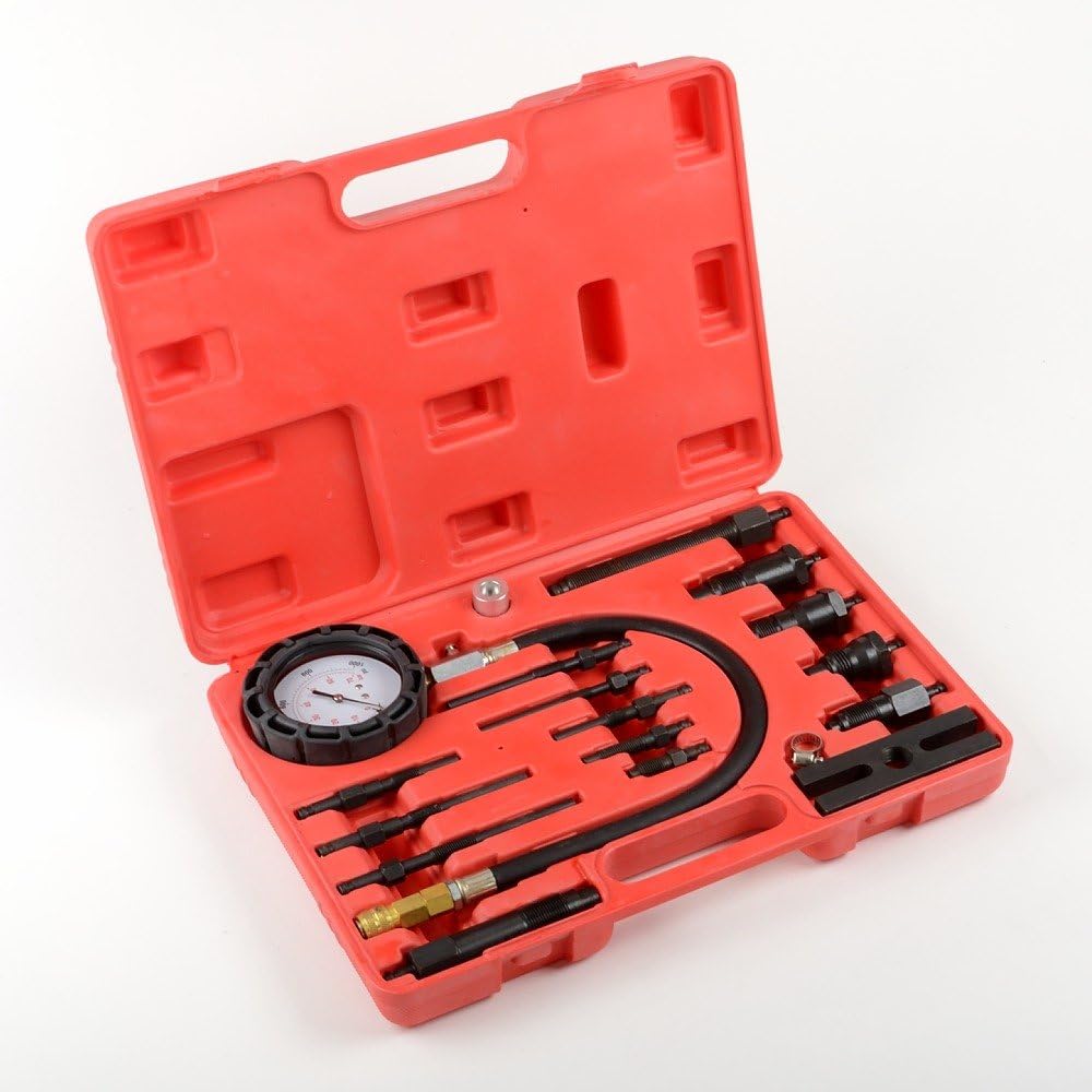Diesel Engine Cylinder Compression Tester Kit 17 pc Direct Indirect