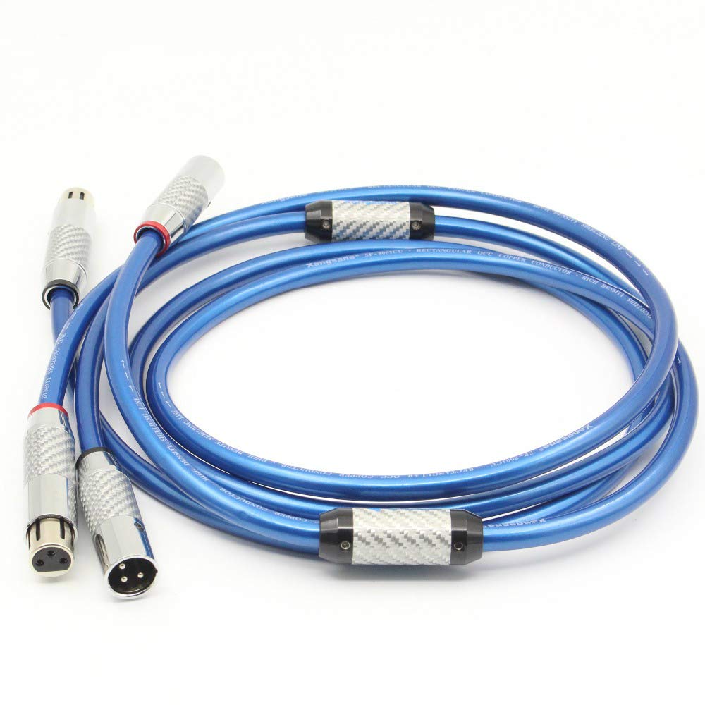 Jedna para HiFi Audio XLR męski na żeński kabel mikrofonowy audiofilski zbalansowany interkonekt przewód mikrofonowy (1 m)
