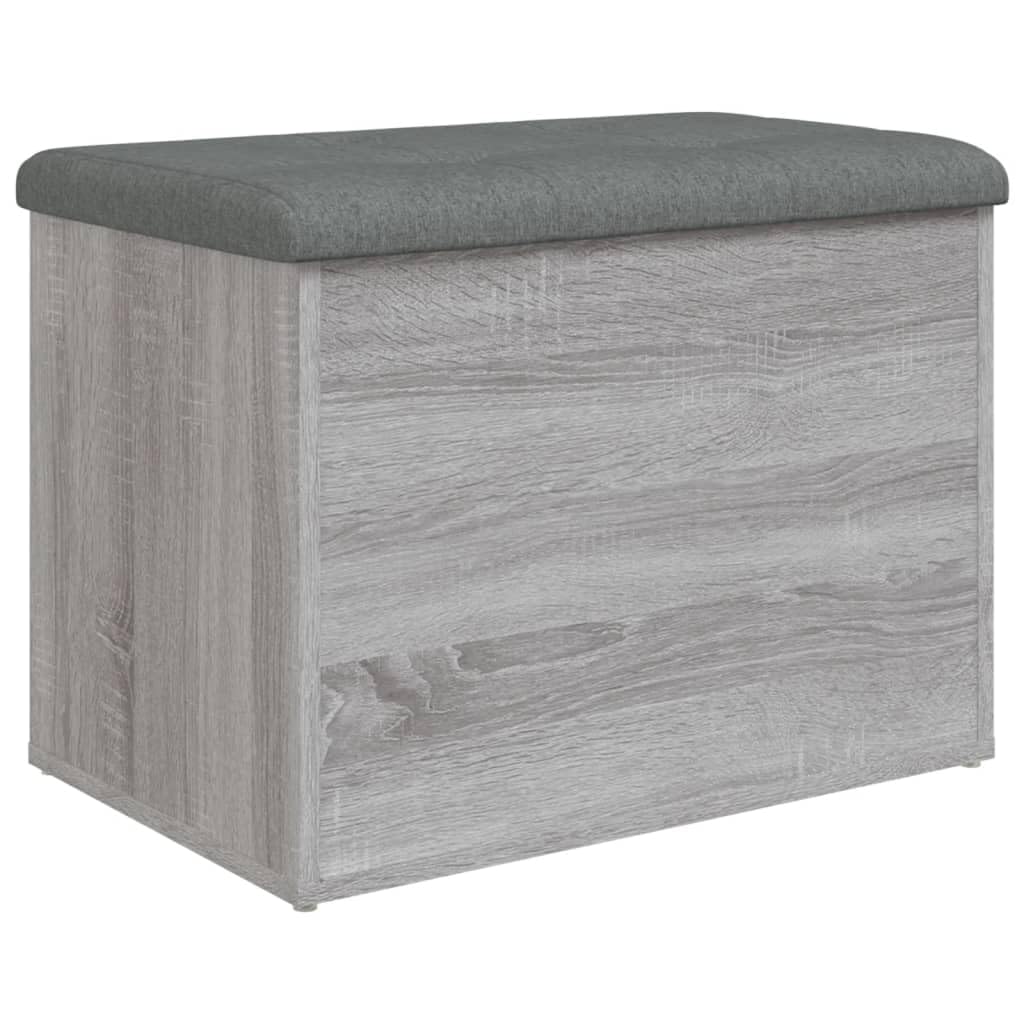 Banco para maletero de almacenamiento interior (banco con almacenamiento para dormitorio, entrada | Baúl y puf de almacenamiento multifuncional (Sonoma gris, 62 x 42 x 45 cm)