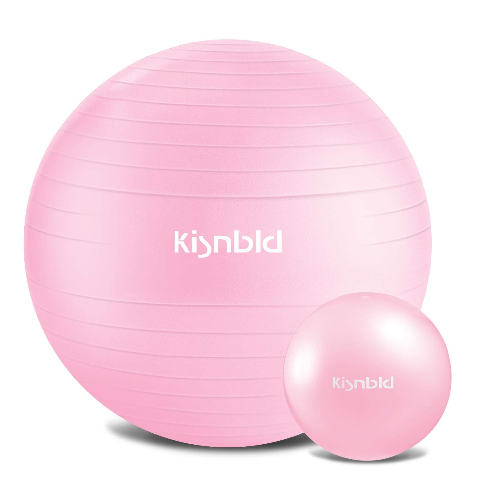 kisnbld Exercise Ball, Extra Thick Yoga Ball for Workout Pregnancy Stability, 4 Sizes Anti-Burst Balance Ball with Foot Pump - Heavy Duty Fitness Ball Chair for Office, Home & Gym