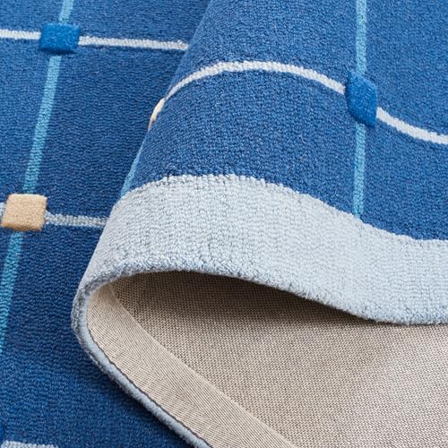 Image of Hand Tufted Wool Carpets Anti Shedding Rug Modern Carpets for Living Room Size 5x7 Feet