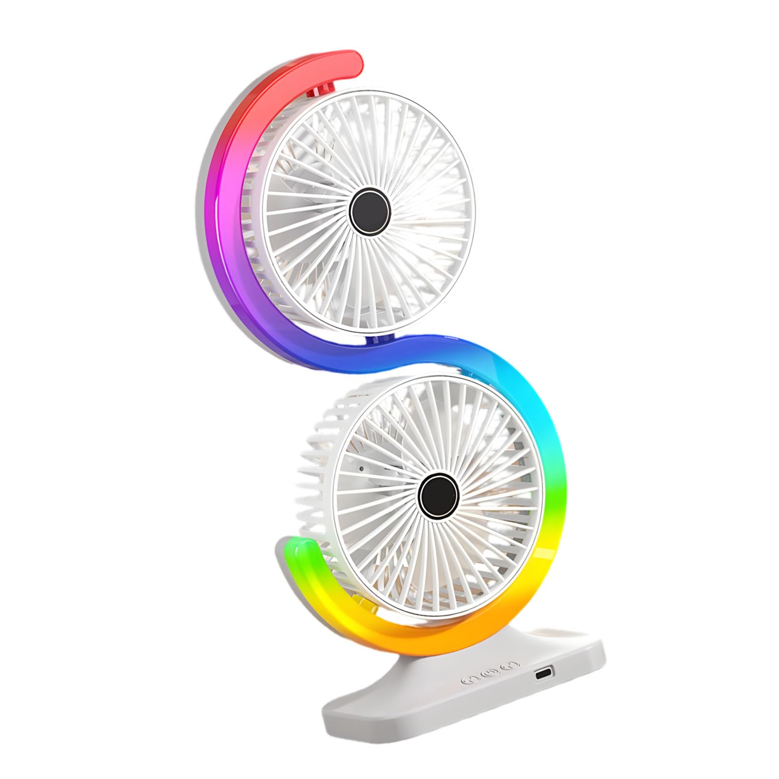 NRVTRE Portable Rechargeable Fan Featuring 1800mAh Battery Flexible Position 5 Levels Gaming Fan