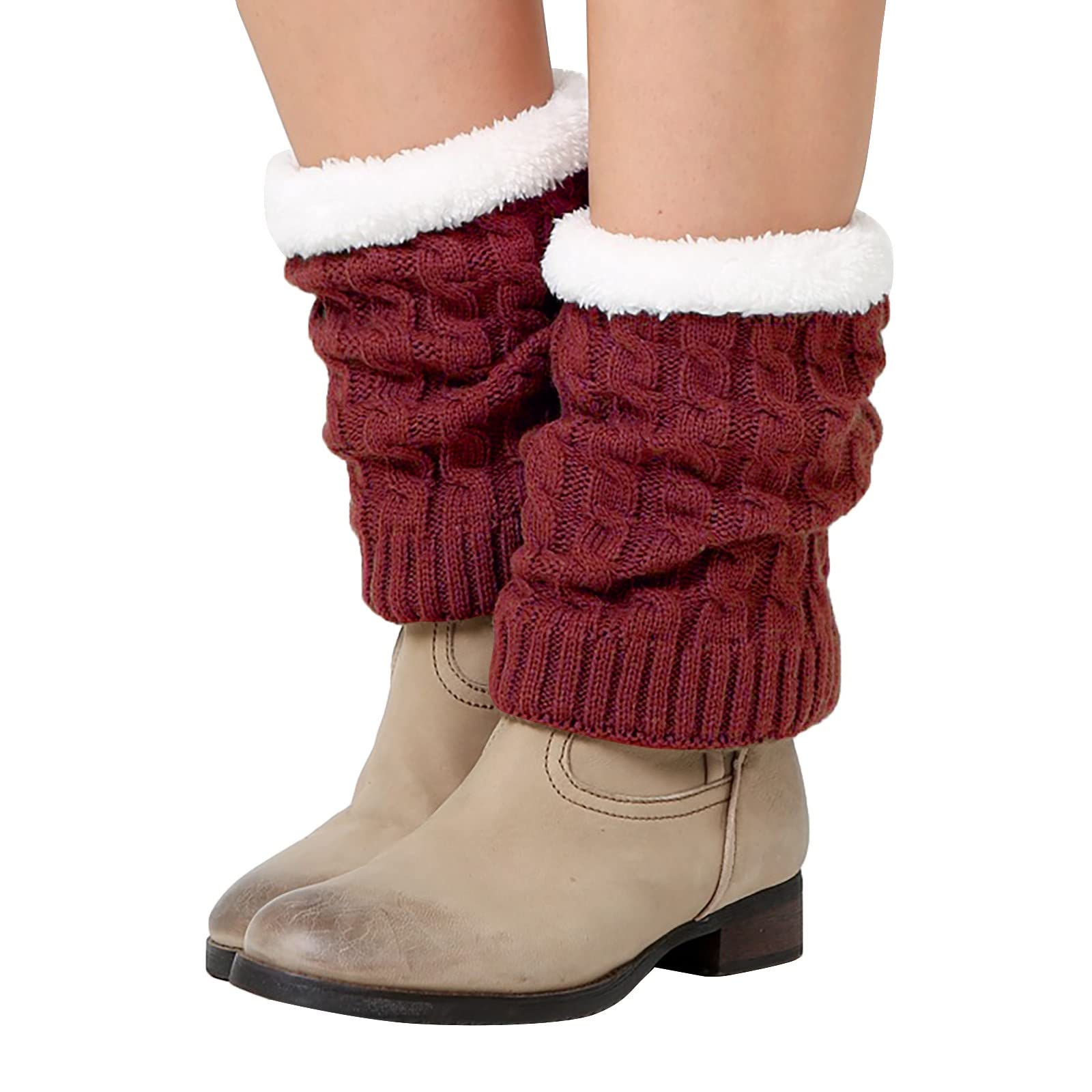 Women Leg Warmers Ribbed Leg Knitted Socks Stylish Accessories for Outfits for Yoga Running Hiking 80s 90s