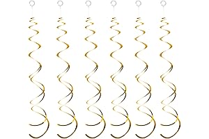 30 Pieces Gold Hanging Swirl Decorations
