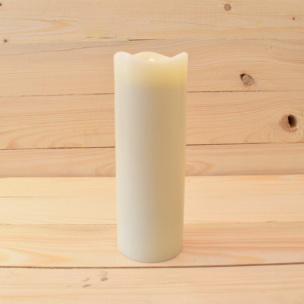 Smart Flame 3" x 8.5" (8cm x 21.59cm) 360° Moving Flame LED Pillar Candle - Remote Control Feature + Timer Function