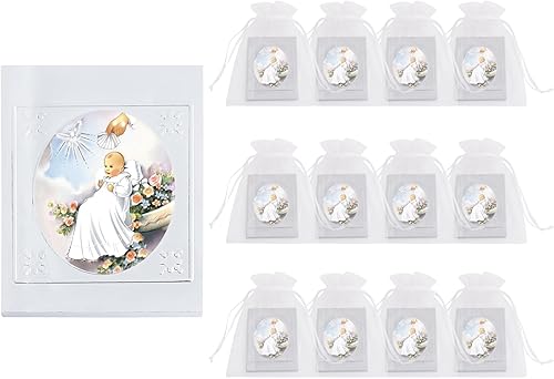 Miniatura 8 de Rotel 12 libros de oración de ángel de la guarda a granel para bautismo, recuerdos de fiesta, decoraciones de bautismo, centros de mesa para bautizo