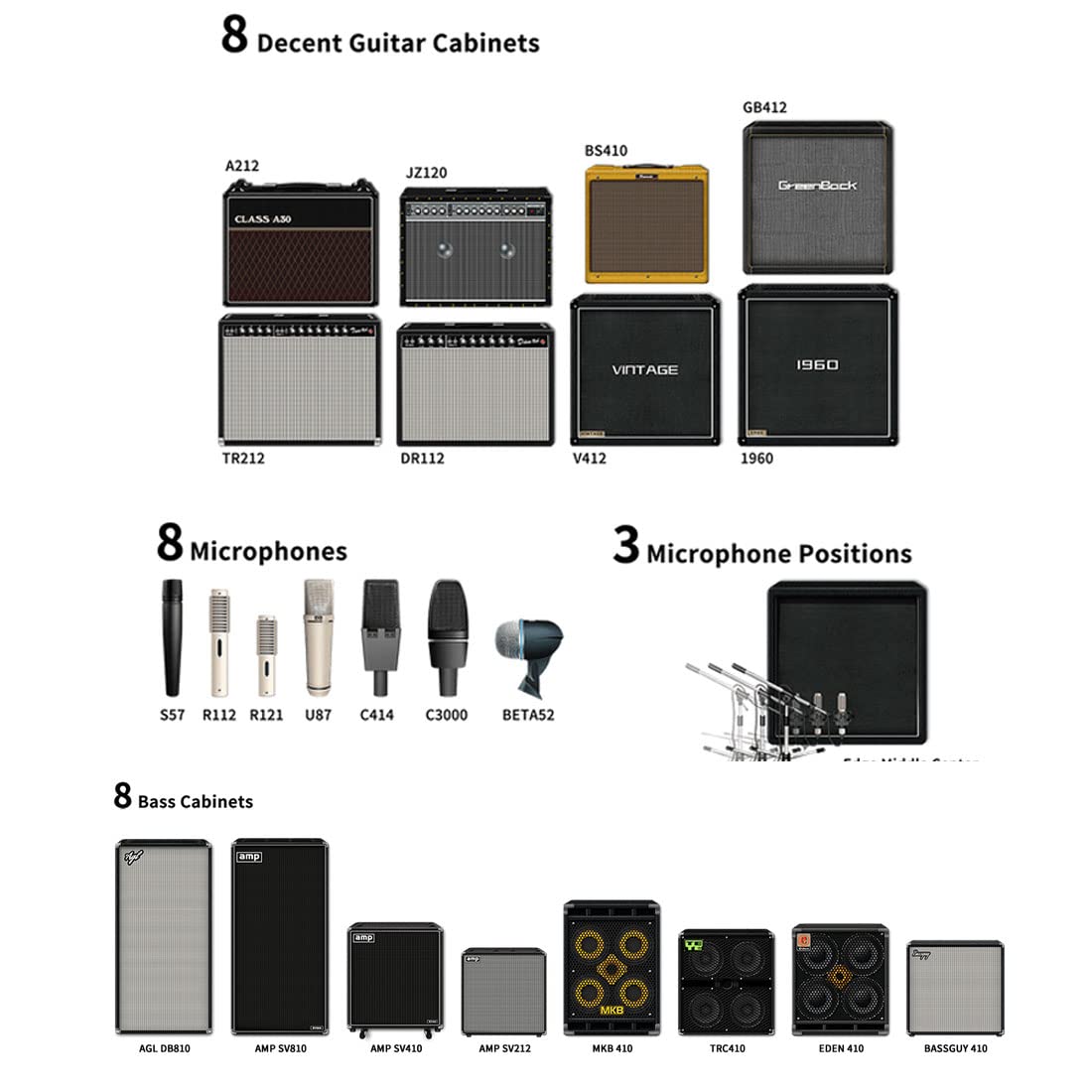 Nux MG-30 Guitar Modeling Multi-Effektgerät + keepdrum Klinkenkabel