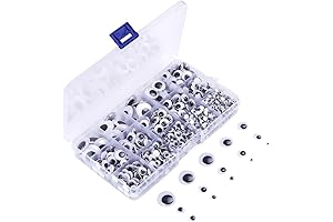 KUUQA 1220 Pieces Self-Adhesive Wiggle Googly Eyes (Assorted Sizes)