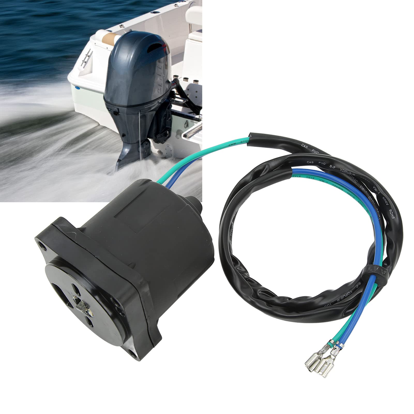 Motore di Inclinazione da 12 V, Struttura in Metallo e ABS, Ricambio per Modelli Fuoribordo DF70 DF85 DF90, Installazione Semplice e Prestazioni Elevate
