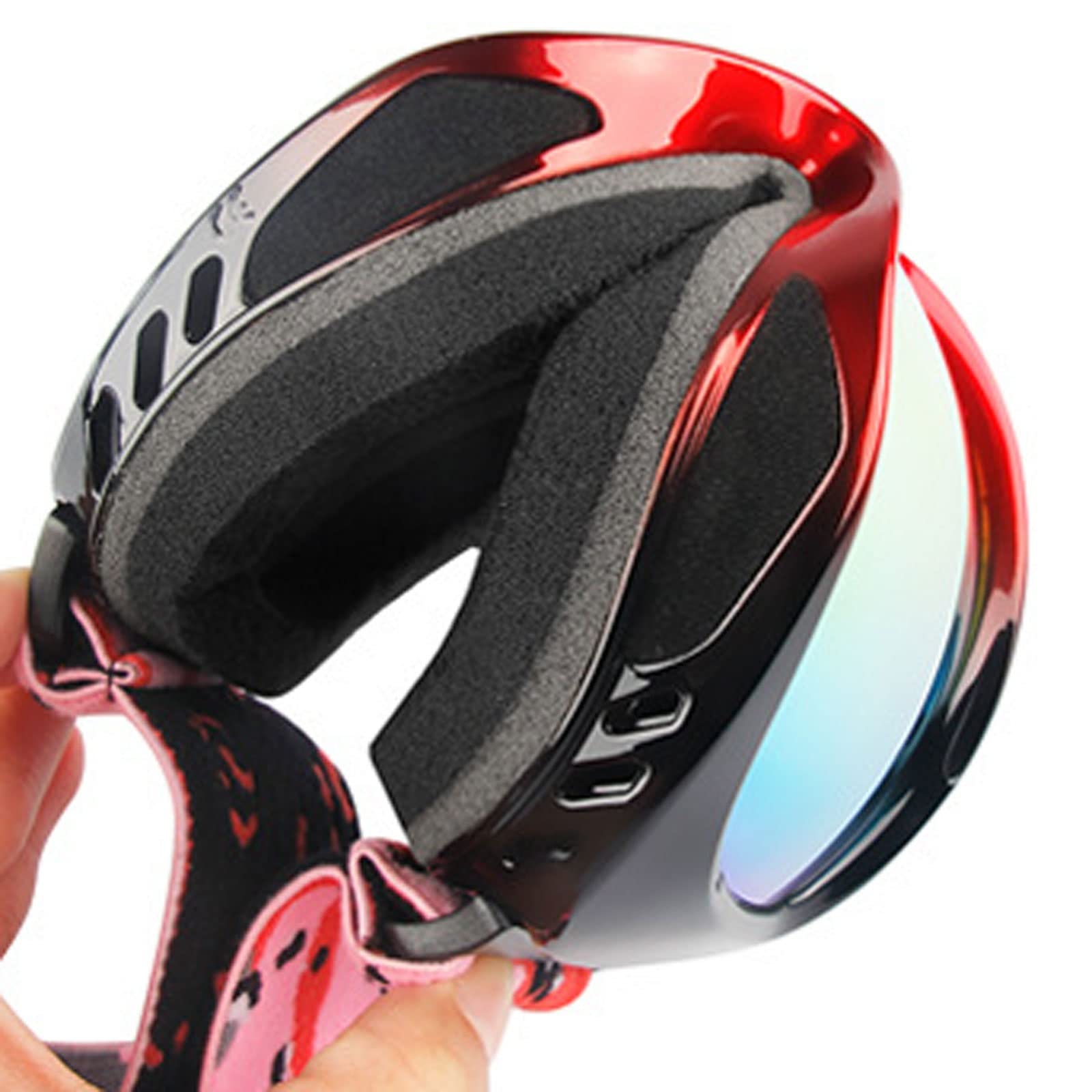 DieffematicHXJ Gogle narciarskie Gogle narciarskie - Okulary Gogle narciarskie/snowboardowe dla mężczyzn, kobiet i młodzieży (Color : Schwarz)