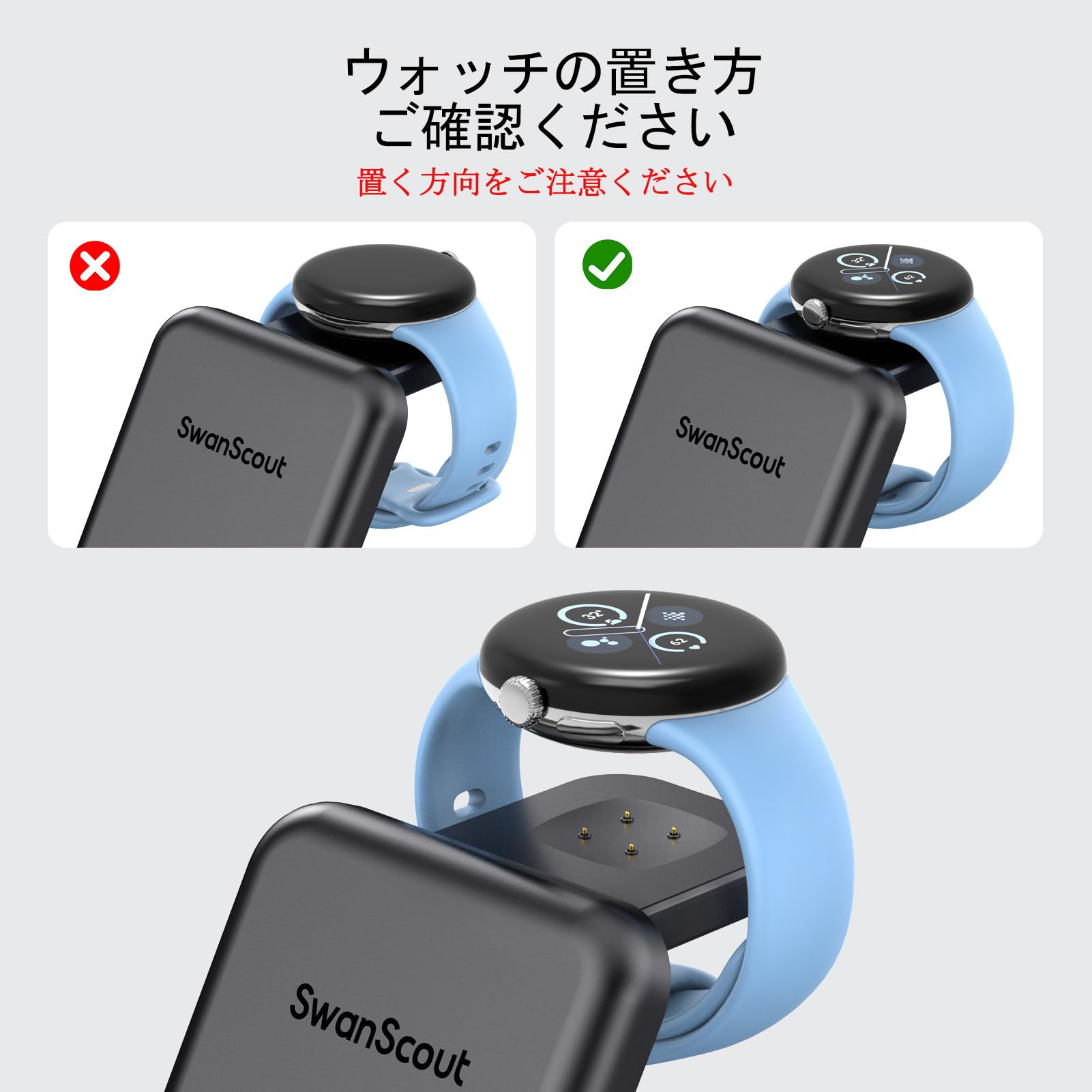 3-in-1 Charging Stand Compatible with Google Pixel Watch 3/2, Foldable 25W Fast Charger, Compatible with Google Pixel 10/9/8/7/6, Pixel Buds Pro 2/Pro/A Series (Not Compatible with Pixel Watch 4/1