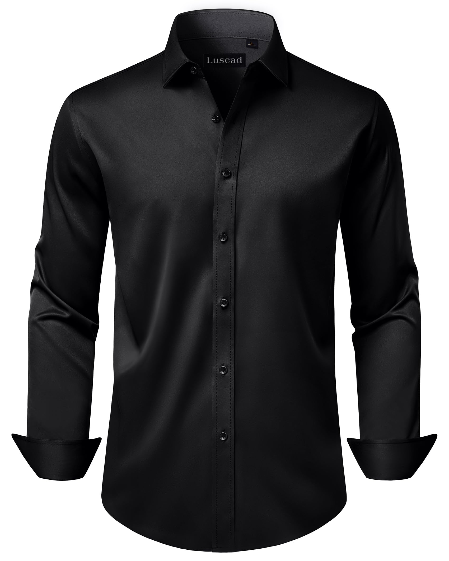 Men's Dress Shirts Long Sleeve Stretch Wrinkle Free Wedding Formal Business Button Down Shirt