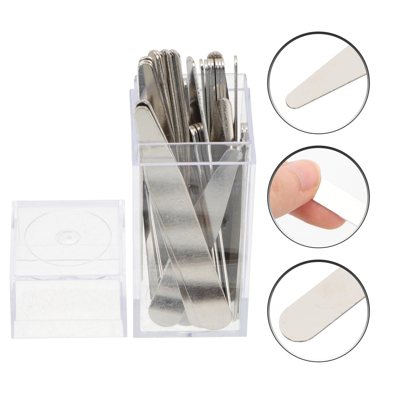 HOMSFOU Baleines de Col Légères et Résistantes en Acier Inoxydable 40 Pièces pour Maintien du Col de Chemise de Costume pour Chemises Habillées Hommes