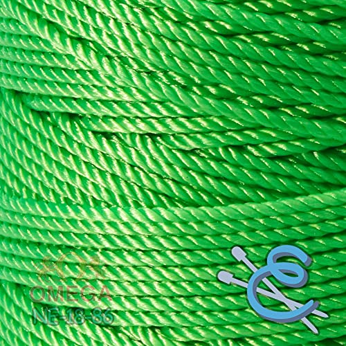 Image of Espiga No.18-100% Nylon Omega String Cord for Knitting and Crochet - 86 Neon Green