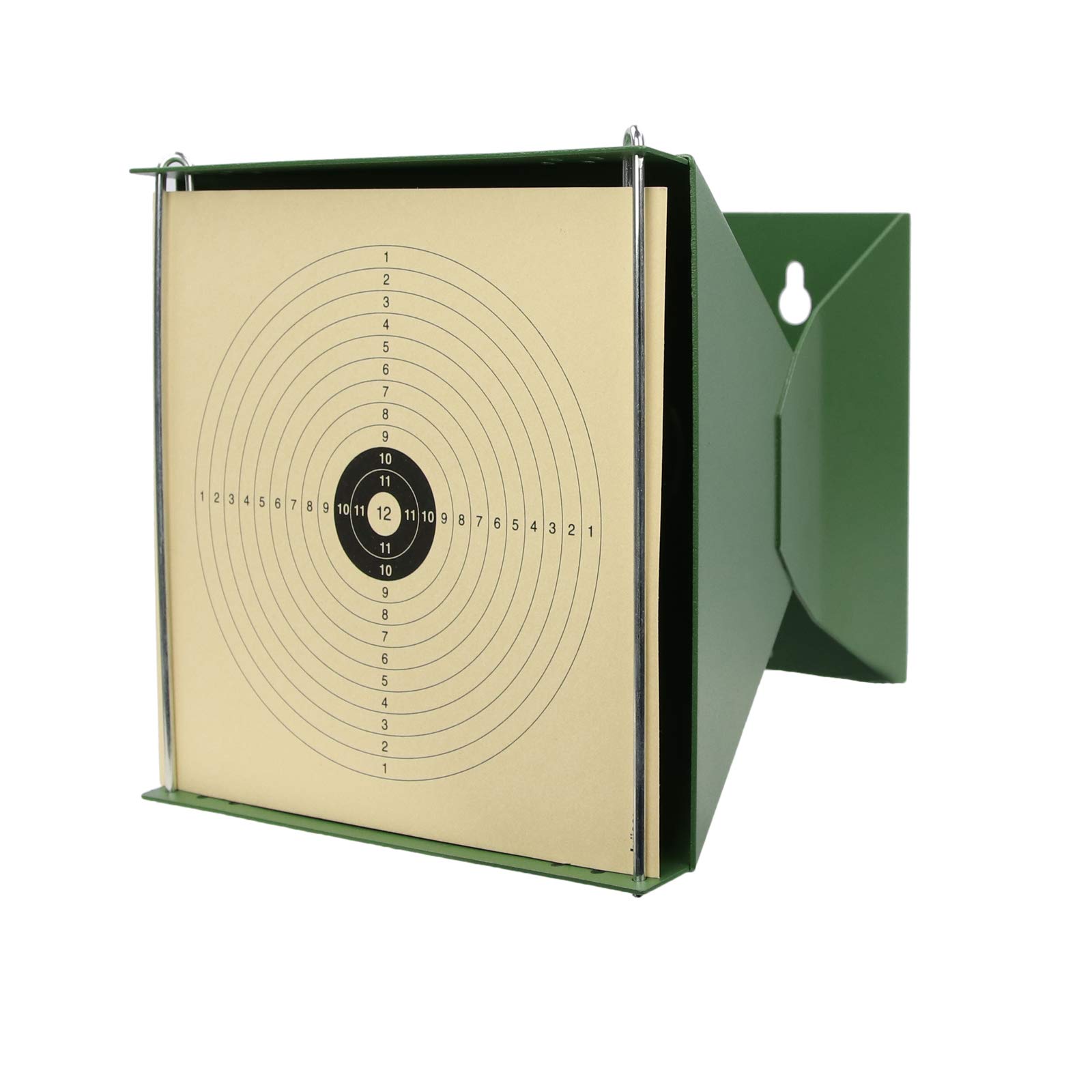 OpTacs Kugelfangkasten Trichter Ente Pendelkasten 14 x 14 cm Zielscheibe für Luftgewehr Ziel aus Metall