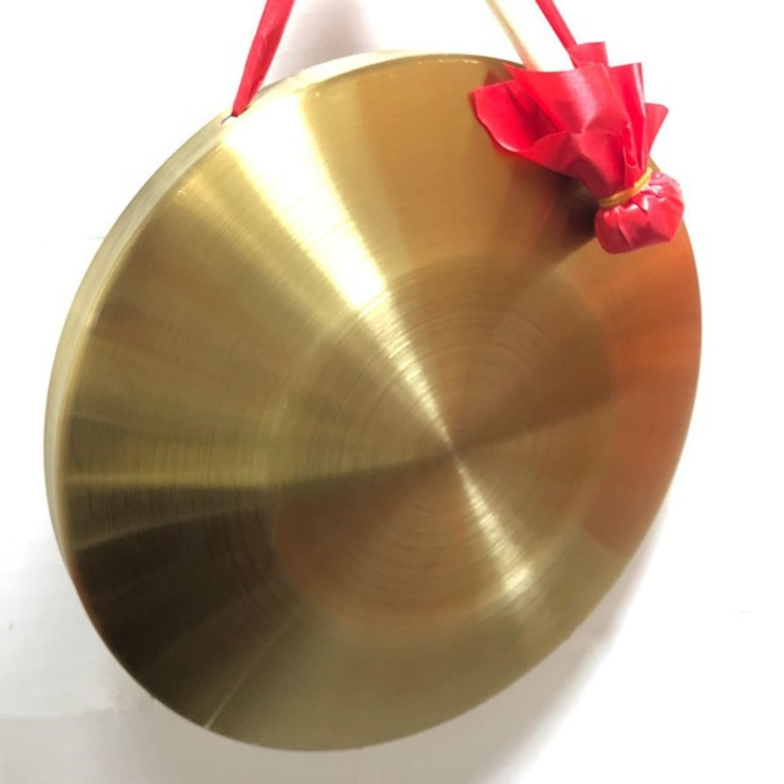 Gong a mano Cymbal con battitore, in ottone con battitore, strumento a percussione, gong cinese (28 cm)