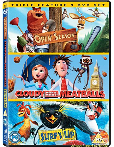 Amazon Com Cloudy With A Chance Of Meatballs Open Season Surf S Up Dvd 10 Movies Tv