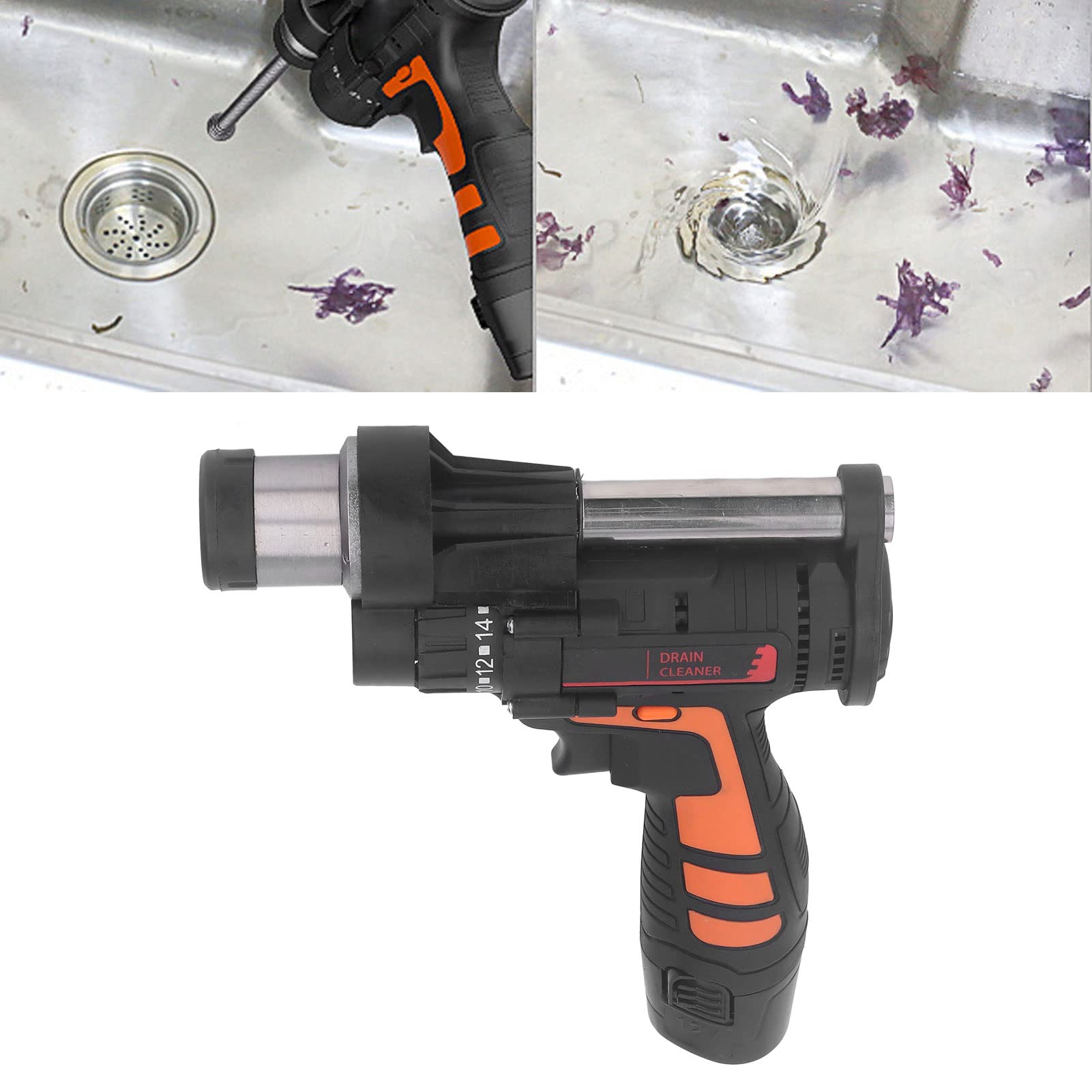 Rimuovi intasamento elettrico, efficiente 0-500 giri/min manico ergonomico versatile sturante scarico ad alta potenza di ingresso per la pulizia (4,5 metri / 14,8 piedi)